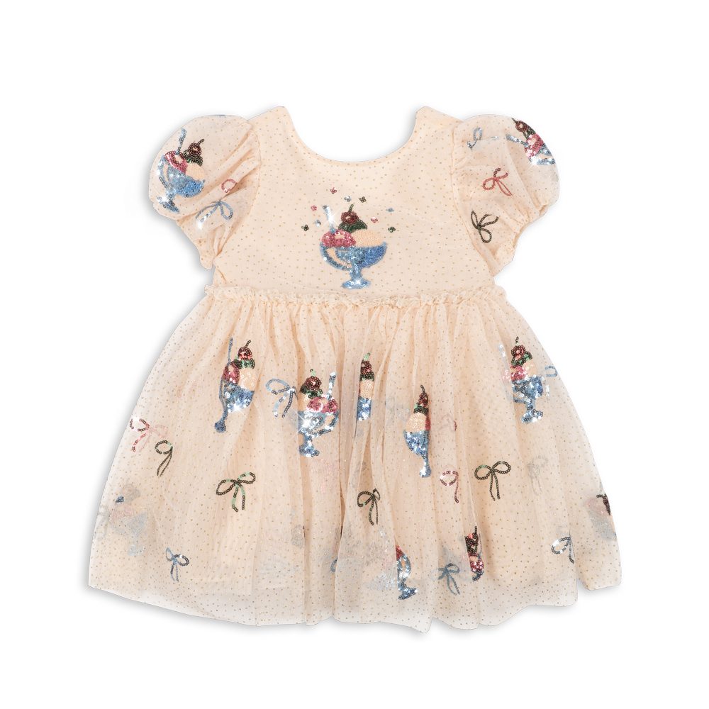 Платье для девочек (YVONNE PUFF DRESS) торг. марки "Konges Slоjd", арт. № KS105138, материал: 100% полиэстр, размер: 18м. - 4л