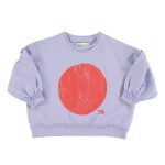 Sweatshirt w/ balloon sleeves | lavender w/ red circle print,8y Толстовка с объемными рукавами | лавандовый с принтом в виде красного круга