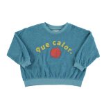 sweatshirt | blue w/ "que calor" print,, 3у толстовка | синий с принтом que Calor