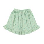 short skirt w/ ruffles | green stripes w/ little flowers,8y короткая юбка с рюшами | зеленые полоски с цветочками,