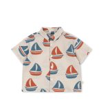 Рубашка для мальчиков (ELLIOT SS SHIRT GOTS AHOY) торг. марки "Konges Slоjd", арт. № KS104782, материал: 98% хлопок, 2% эластан, размер: 18м. - 10л