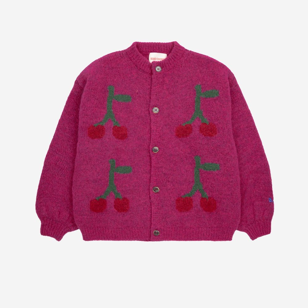 Bobo Cherry intarsia cardigan
