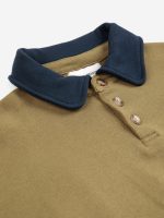 Толстовка для мальчиков (Bobo Choses polo sweatshirt - KHAKI,8-9 Years) торг. марки "BOBO CHOSES", арт. № B225AC04437004, материал: 100% органический хлопок, возраст/размер: 8-9 лет