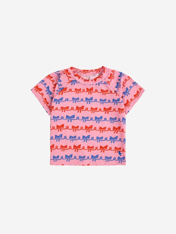 Baby Ribbon Bow all over swim T-shirt| 124AB12151008
