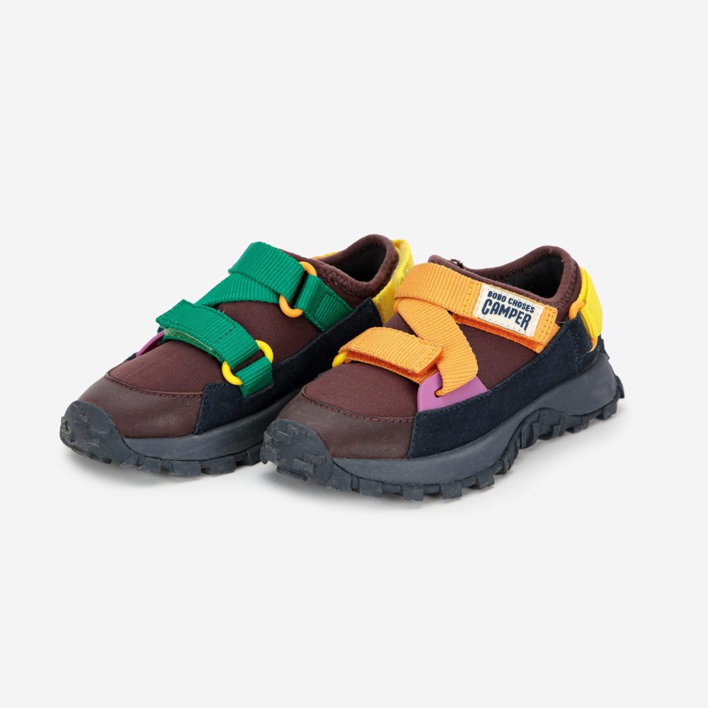 Кроссовки (BOBO CHOSES x CAMPER Drift Trail Neoprene sneaker - DARK BROWN,34) торг. марки "BOBO CHOSES", арт. № B225AI00520134, материал: 100% полиэстер, 100% резина, возраст/размер: 34