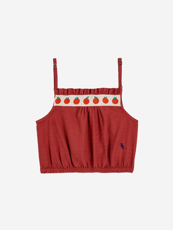 Tomato woven top| 124AC15660001
