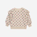 Baby Cherry all over ruffle sweatshirt