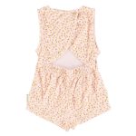 short jumpsuit | light pink w/ yellow flowers,4y короткий комбинезон | светло-розовый с желтыми цветками,
