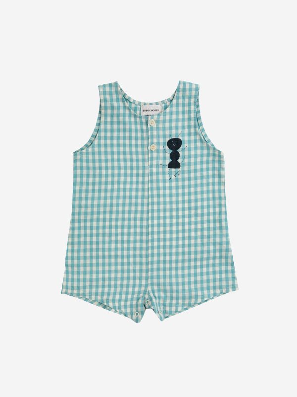 Baby Ant vichy woven playsuit| 124AB09145005