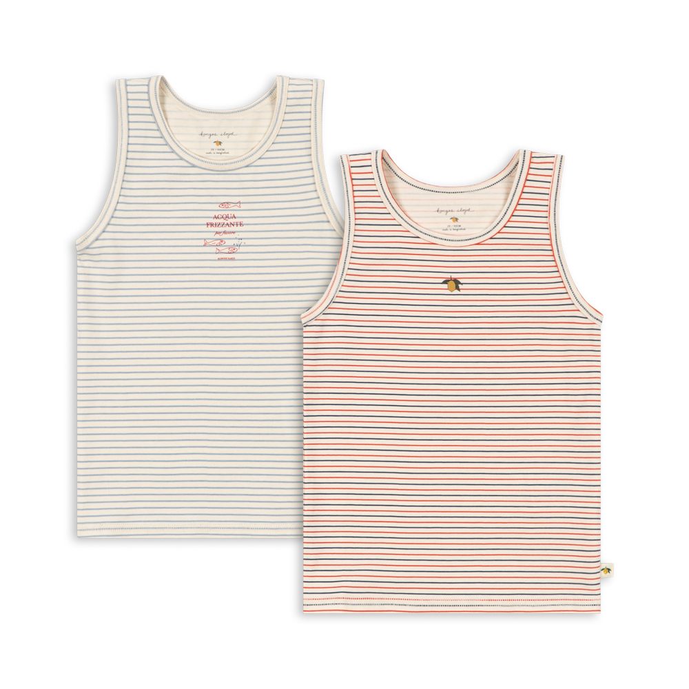 Майки детские (BASIC 2 PACK TANK TOPS GOTS) торг. марки "Konges Slоjd", арт. № KS104668, материал: 95% хлопок, 5% эластан, размер: 18м
