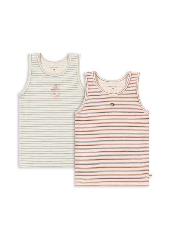 Майки детские (BASIC 2 PACK TANK TOPS GOTS) торг. марки "Konges Slоjd", арт. № KS104668, материал: 95% хлопок, 5% эластан, размер: 18м