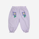 Baby Pansy Flowers woven paperbag pants