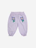 Baby Pansy Flowers woven paperbag pants