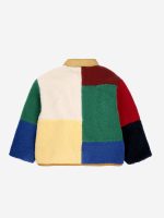 Color Block sheepskin jacket