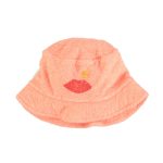 hat | coral w/ lips print, M шляпа | коралловый с принтом губ,