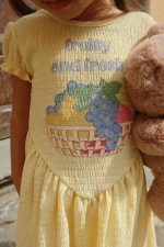 Платье для девочек (SOLILJA DRESS GRS) торг. марки "Konges Slоjd", арт. № KS105085, материал: 98% полиэстр, 2% эластан, размер: 18м. - 10л