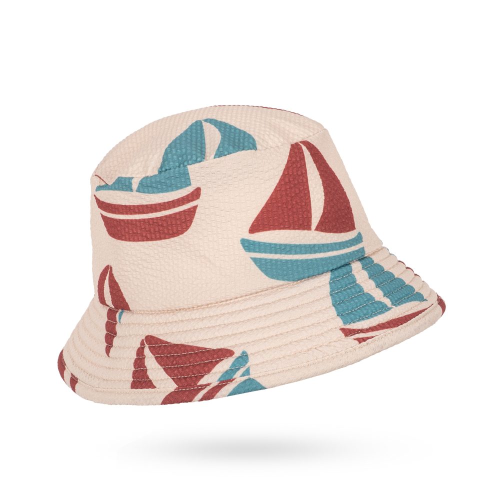Шляпа для купания (SEER ASNOU BUCKET HAT GRS) торг. марки "Konges Slоjd", арт. № KS105072, материал: 61% переработанный полиэстр, 39% полиэстр, размер