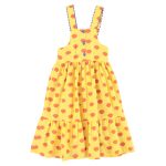long layered dress | yellow w/ red lips, 4y длинное многослойное платье | желтый с красными губами,
