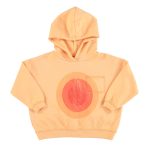 hooded sweatshirt | peach w/ multicolor circles print,4y толстовка с капюшоном | персиковый с разноцветным принтом в виде кругов
