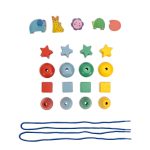 Wooden lacing beads Les Toupitis