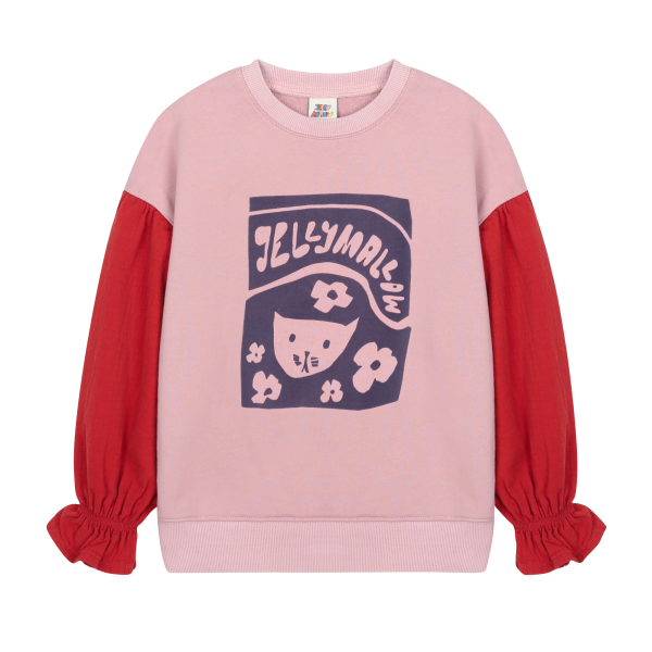 Футболка с длинным рукавом для девочек (Flower Garden Puff Sweatshirt ), торг. марки "JELLY MALLOW", арт.№ JM2520122, материал: хлопок 100%
