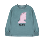 Футболка с длинным рукавом для девочек ( Chess Horse Pigment Longsleeve T-Shirt), торг. марки "JELLY MALLOW", арт.№ JM2520104, материал: хлопок 100% / 10-11Y(140CM)