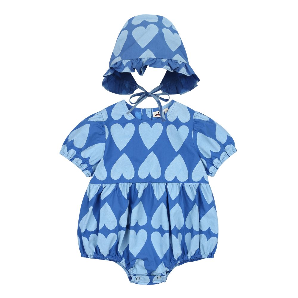 Heart Baby Romper Set/Детский комбинезон с сердечком артикул артикул JM2410907 / BLUE / 80(12-18M)
