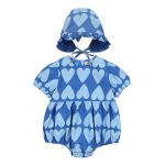 Heart Baby Romper Set/Детский комбинезон с сердечком артикул артикул JM2410907 / BLUE / 80(12-18M)