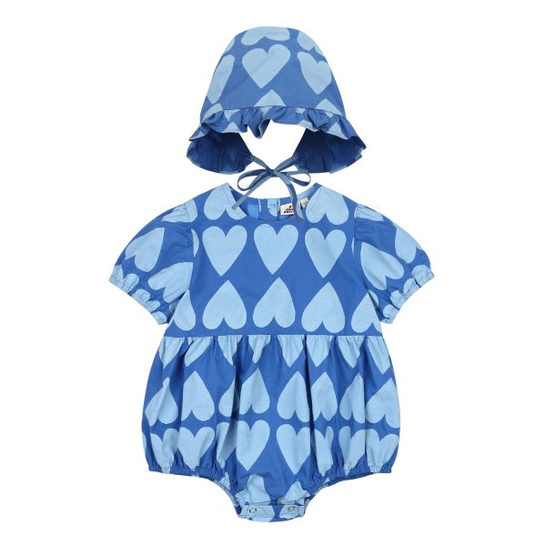 Heart Baby Romper Set/Детский комбинезон с сердечком артикул артикул JM2410907 / BLUE / 80(12-18M)