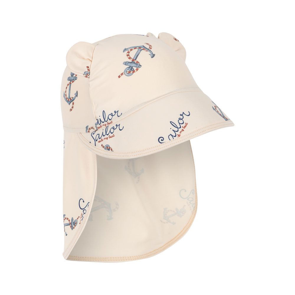 Кепка солнцезащитная (ASTER BEAR SUN HAT GRS - 3M-4Y) торг. марки "Konges Slоjd", арт. № KS103269, материал: 80% полиэстр, 20% эластан / 12-18M
