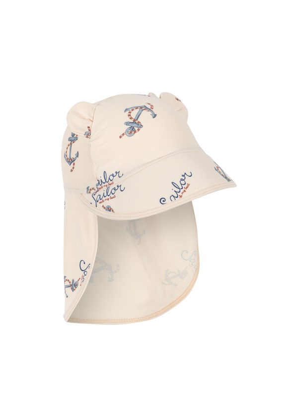 Кепка солнцезащитная (ASTER BEAR SUN HAT GRS - 3M-4Y) торг. марки "Konges Slоjd", арт. № KS103269, материал: 80% полиэстр, 20% эластан / 12-18M