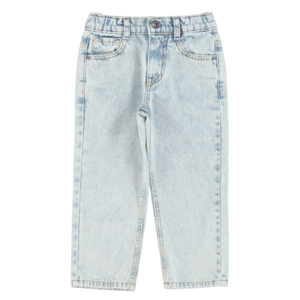 Unisex denim trousers | Washed light blue denim / 3Y