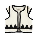 Waistcoat | Ecru w/ black triangles / 3Y