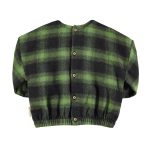 Flannel blouse | Green & black checkered / 10Y