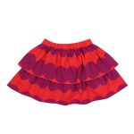 Dot Short Tiered Skirt/Короткая многоярусная юбка в горошек артикул JM2410501 / PURPLE / 120(6-7Y)