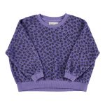 Terry cotton sweatshirt | Purple w/ animal print / 4Y