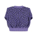 Terry cotton sweatshirt | Purple w/ animal print / 4Y