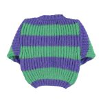 Knitted sweater | Green & purple stripes / 3Y