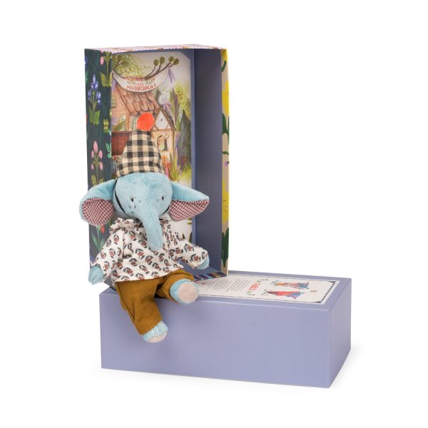 Набивная кукла - слон (в коробке) (Pablo the elephant Les Minouchkas) торг. марки "Moulin Roty", арт. № 681026