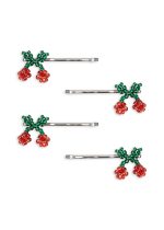 Заколка для волос (4 PACK MINI CHERRY HAIR PIN) торг. марки "Konges Slоjd", арт. № KS103215, материал: 60% стекло, 40% металл / ONESIZE