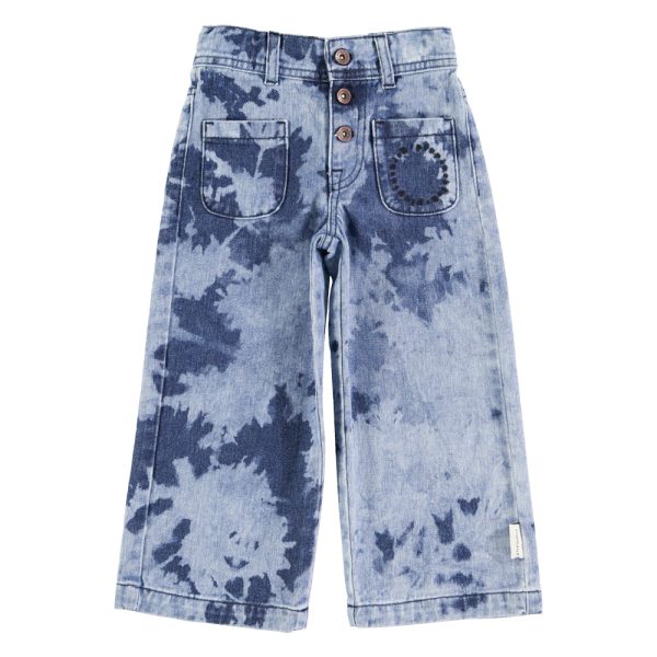 Flare trousers | Blue tie dye denim / 8Y