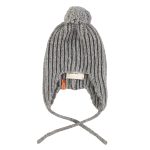 Knitted baby bonnet | Grey / S [3m-6m]