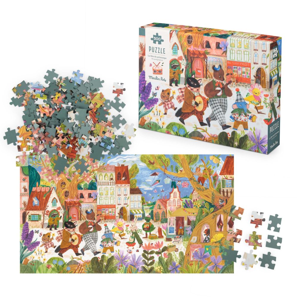 Пазл деревянный (The Minouchkas puzzle (500 pcs) Les Minouchkas) торг. марки "Moulin Roty", арт. № 681441