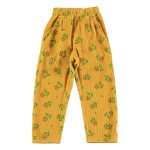Trousers | Yellow mustard w/ flowers allover / 3Y
