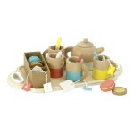 A 21-piece wooden tea set, 8164 Игрушка Деревянный чайный сервиз