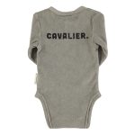 Baby long sleeve body | Grey w/ "cavalier" print / 6M