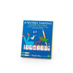 Набор фломастеров (8 stamp felt pens 2-in-1 Les Loufoques) торг. марки "Moulin Roty", арт. № 683602
