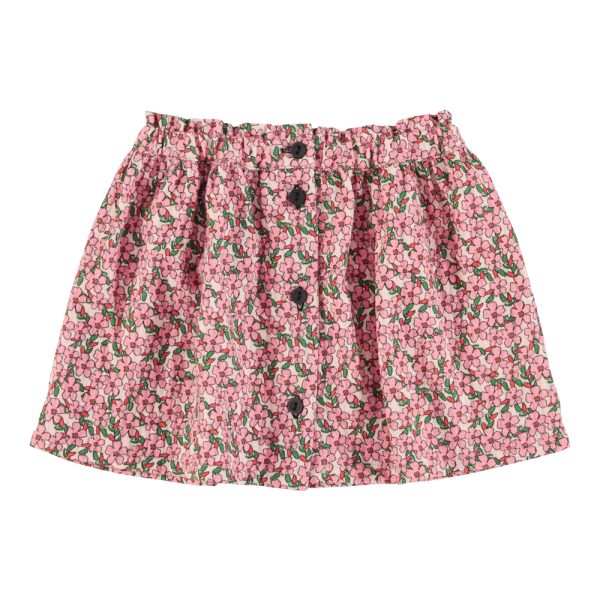 Short skirt | Pink flowers / 3Y