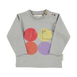 Longsleeve | Grey w/ multicolor circles print / 10Y