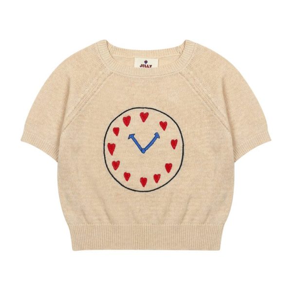 Watch Short Sleeve Knit/Трикотажная кофта с коротким рукавом артикул JM2410209 / BEIGE / 110(4-5Y)